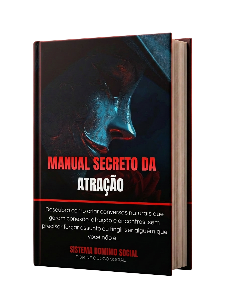 Mockup 3D do eBook Manual Secreto da Atração